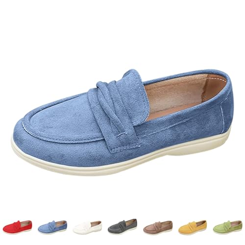 Generisch Leichte Freizeitschuhe Damen Bequeme Turnschuhe Flache Slip On Walkingschuhe Outdoor Schuhe Große Größe Sneaker Joggingschuhe Loafer Damenschuhe rutschfeste Arbeitsschuhe von Generisch