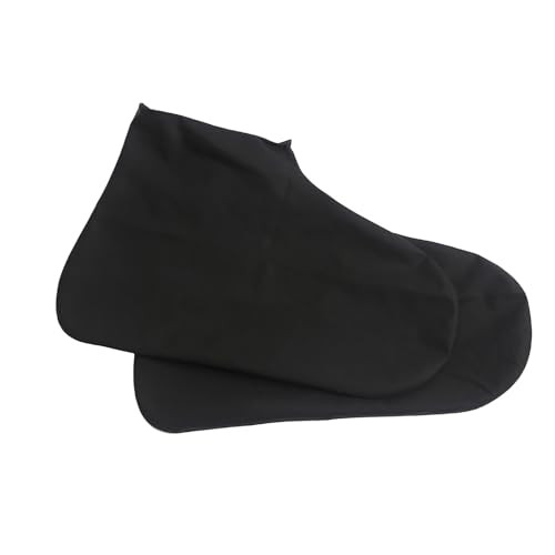 Generisch Leichte Gummistiefel Damen Übergangsschuhe Silikon Überschuhe für Den Außenbereich,Regenfeste Wanderschuhe Fahrrad Schuhüberzieher Winter (Black,A) von Generisch