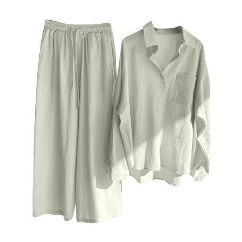 Generisch Leinen Set Damen 2025 Zweiteiler Sommer Musselin Hosenanzüge Elegant Tank Top Und Hose Leinen Baumwolle Freizeitanzug Casual Anzug Leicht Luftig Freizeitanzug Generisch Leinen Set Damen 2025 Zweiteiler Sommer Musselin Hosenanzüge Elegant Tank Top Und Hose Leinen Baumwolle Freizeitanzug Casual Anzug Leicht Luftig Freizeitanzug von Generisch