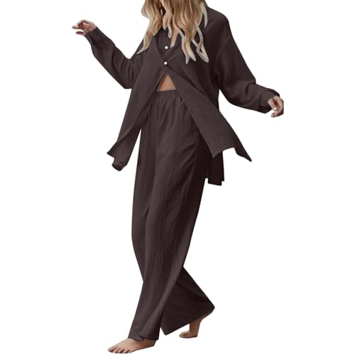 Generisch Leinen Set Damen 2025 Zweiteiler Sommer Musselin Hosenanzüge Elegant Tank Top Und Hose Leinen Baumwolle Freizeitanzug Casual Anzug Leicht Luftig Freizeitanzug Generisch Leinen Set Damen 2025 Zweiteiler Sommer Musselin Hosenanzüge Elegant Tank Top Und Hose Leinen Baumwolle Freizeitanzug Casual Anzug Leicht Luftig Freizeitanzug von Generisch