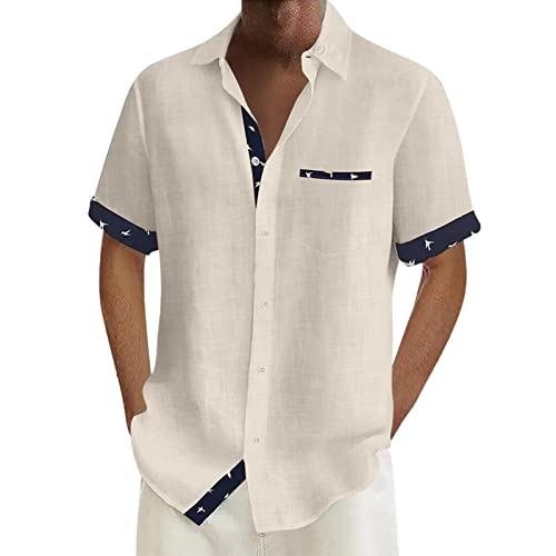 Generisch Leinenhemd Herren Hemd Kurzarm Leinenshirt Freizeithemd Businesshemd Sommer Casual Regular Fit Shirt Hawaii KostüM MäNner Strandhemd Weiß Generisch Leinenhemd Herren Hemd Kurzarm Leinenshirt Freizeithemd Businesshemd Sommer Casual Regular Fit Shirt Hawaii KostüM MäNner Strandhemd Weiß von Generisch