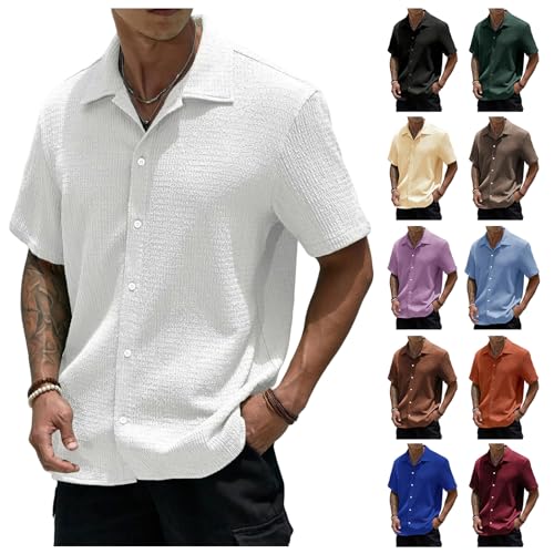 Generisch Leinenhemd Herren Kurzarm Hemd Freizeithemd Businesshemd Einfarbig Button Down Kurzarmhemd Regular Fit Leinen Sommerhemd Leicht Freizeithemd Atmungsaktiv Strandhemd Urlaub Regular Fit Generisch Leinenhemd Herren Kurzarm Hemd Freizeithemd Businesshemd Einfarbig Button Down Kurzarmhemd Regular Fit Leinen Sommerhemd Leicht Freizeithemd Atmungsaktiv Strandhemd Urlaub Regular Fit von Generisch