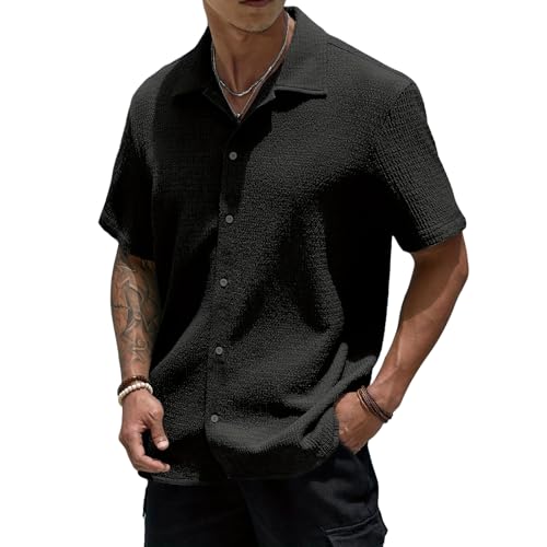 Generisch Leinenhemd Herren Kurzarm Hemd Freizeithemd Businesshemd Einfarbig Button Down Kurzarmhemd Regular Fit Leinen Sommerhemd Leicht Freizeithemd Atmungsaktiv Strandhemd Urlaub Regular Fit Generisch Leinenhemd Herren Kurzarm Hemd Freizeithemd Businesshemd Einfarbig Button Down Kurzarmhemd Regular Fit Leinen Sommerhemd Leicht Freizeithemd Atmungsaktiv Strandhemd Urlaub Regular Fit von Generisch
