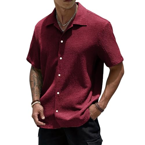 Generisch Leinenhemd Herren Kurzarm Hemd Freizeithemd Businesshemd Einfarbig Button Down Kurzarmhemd Regular Fit Leinen Sommerhemd Leicht Freizeithemd Atmungsaktiv Strandhemd Urlaub Regular Fit Generisch Leinenhemd Herren Kurzarm Hemd Freizeithemd Businesshemd Einfarbig Button Down Kurzarmhemd Regular Fit Leinen Sommerhemd Leicht Freizeithemd Atmungsaktiv Strandhemd Urlaub Regular Fit von Generisch