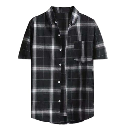 Generisch Leinenhemd Herren Lässig Button Down Sommerhemde Baumwolle Leinen Langarm Hemd Businesshemd Casual Freizeithemden Regular Fit Sommer Standhemd Sommerhemd Herrenhemd Herren von Generisch