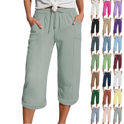 Generisch Leinenhose Damen, Musselin Hose 3/4 Leinenhose Sommer Kurze Hosen Sommerhose Leicht Caprihose Culotte Dreiviertel Strandhose Angebote des Tages Heute Generisch Leinenhose Damen, Musselin Hose 3/4 Leinenhose Sommer Kurze Hosen Sommerhose Leicht Caprihose Culotte Dreiviertel Strandhose Angebote des Tages Heute von Generisch
