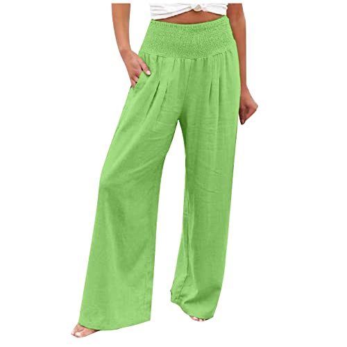 Generisch Leinenhose Damen Sommer Freizeithose Leinen Leicht Casual Yogahose Einfarbig Elegant Palazzo Hose Weites Bein Hose Baumwolle Bequeme Stoffhose Hohe Taille Strandhose mit Taschen Generisch Leinenhose Damen Sommer Freizeithose Leinen Leicht Casual Yogahose Einfarbig Elegant Palazzo Hose Weites Bein Hose Baumwolle Bequeme Stoffhose Hohe Taille Strandhose mit Taschen von Generisch