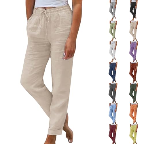 Generisch Leinenhose Damen Sommer Jogginghose Damen weites Bein Schlupfhose plissee Hose Hosenrock Warehouse Deal retourenware gutschein zum ausdrucken Bundfaltenhose Herren weiße Hose extra von Generisch