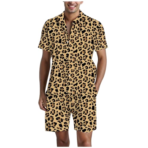 Generisch Leopard Print Gedruckt Set Atmungsaktive Quick Dry Jogginganzug Herren Slim Fit Hawaii Hemd Männer Kurzarm Kurze Hosen Mit Tunnelzug Strandshorts Shirt&Shorts Sets Anzug Generisch Leopard Print Gedruckt Set Atmungsaktive Quick Dry Jogginganzug Herren Slim Fit Hawaii Hemd Männer Kurzarm Kurze Hosen Mit Tunnelzug Strandshorts Shirt&Shorts Sets Anzug von Generisch