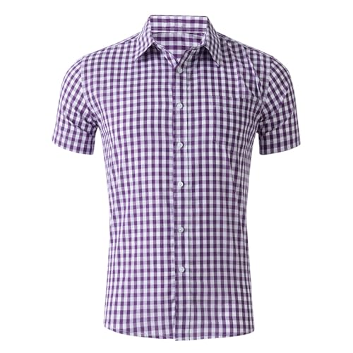 Generisch Lila Hemd Herren Hemd Herren Kurzarm Karierte Hemden Slim Fit Karohemd Oktoberfest Trachtenhemd Sommer Holzfällerhemd Button Down Freizeithemden Plaid Herrenhemden Generisch Lila Hemd Herren Hemd Herren Kurzarm Karierte Hemden Slim Fit Karohemd Oktoberfest Trachtenhemd Sommer Holzfällerhemd Button Down Freizeithemden Plaid Herrenhemden von Generisch
