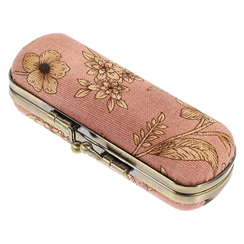 Generisch Lippenstifthalter mit Spiegel Lippenbalsam Box Lippenstifthalter Vintage Lippenstiftetui mit Lippenstift Organisatoren Reise Lippenstiftkoffer Spiegel Lippenstift Organizer von Generisch