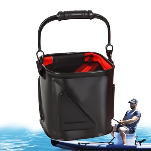 Generisch Live Fish Bucket | Bait Bucket | Wider Handle Foldable Fishing Organizer | Multi-Functional Sports & Outdoors Accessory for Transport Kayaks Car Beach Boat Bank Outdoor von Generisch