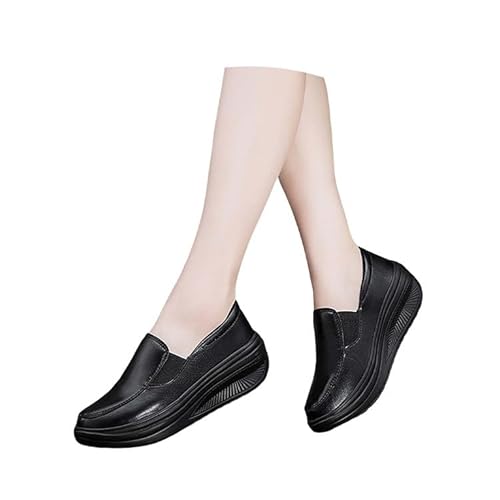 Generisch Loafer Damen Mokassins Sommer Atmungsaktiv Dicker Sohle Erhöhung Walkingschuhe Einfarbig Leichtgewichts Slip On Dämpfung Lederschuhe Outdoor Hiking Fitnessschuhe,34-40.5 EU Generisch Loafer Damen Mokassins Sommer Atmungsaktiv Dicker Sohle Erhöhung Walkingschuhe Einfarbig Leichtgewichts Slip On Dämpfung Lederschuhe Outdoor Hiking Fitnessschuhe,34-40.5 EU von Generisch