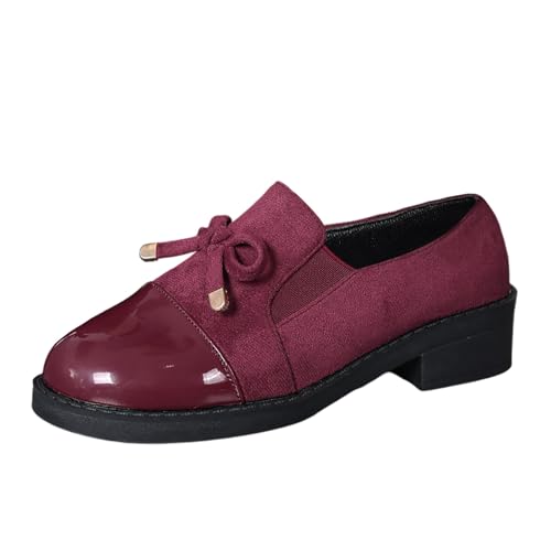 Generisch Loafer Damen Schwarz mit Absatz mit Plateausohle Bequeme Mokassins Slippers Flache Schuhe mit Dicker Sohle Mary Jane Halbschuhe Slip-On Arbeitsschuhe für Business & Freizeit Einzelschuhe von Generisch