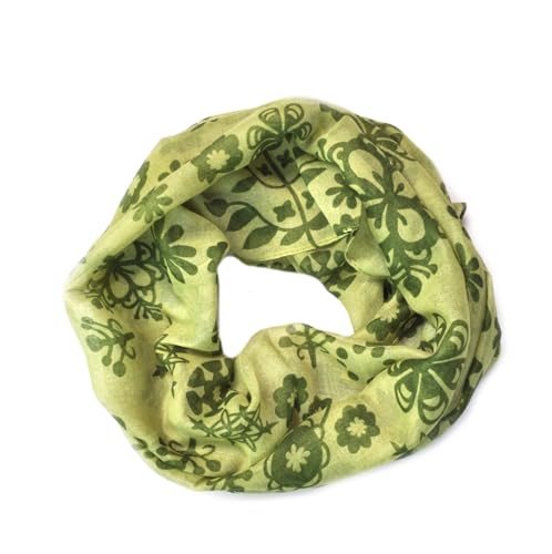 Generisch Loop Schal Loopschal Schlauchschal Rundschal Halstuch Tuch Halstücher Damenschal Blumen Tücher Damen (Grün) von Generisch