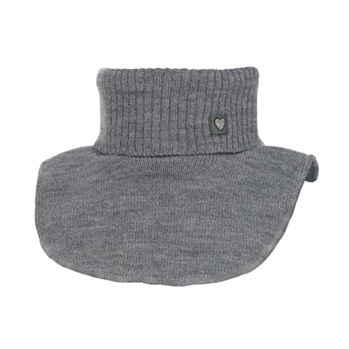 Generisch Loopschal Rollkragen Schornstein Loop Sehr Warm Pullover Kragen Winterschal Schal für Mädchen dekorativer Patch (Grau) von Generisch