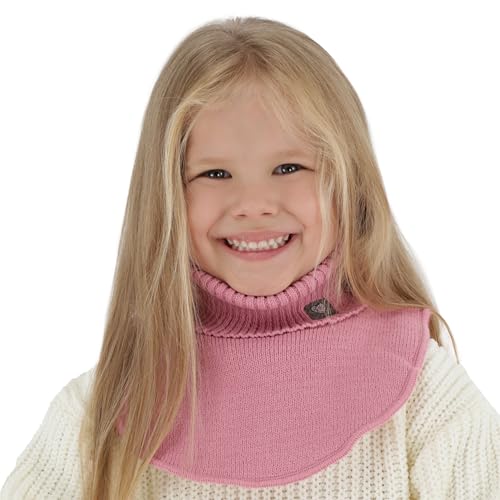 Generisch Loopschal Rollkragen Schornstein Loop Sehr Warm Pullover Kragen Winterschal Schal für Mädchen dekorativer Patch (Pink) von Generisch