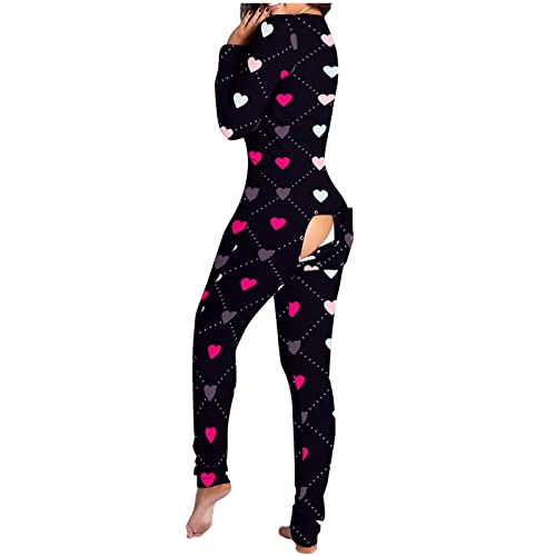 Generisch Loungewear Damen Festlich Jumpsuit Schlafanzug Warm Halloween Pyjama Lounge Mit Knoepfe Pyjama Set Pyjama Damen Kurz Langarm Knopfleiste Nachtwaesche Zweiteiler Damen Sommer Plissee von Generisch