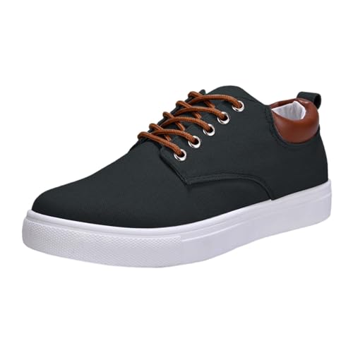 Low Skateschuh für Herren Casual Canvas Sneaker Klassische Skateboarding-Stil Herrenschuhe Freizeitschuhe Bequeme Skateboardschuhe Leichte Trainers Sportschuhe Walkingschuhe von Generisch