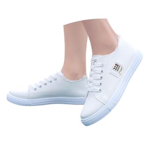 Generisch Low Top Schuhe Damen Freizeitschuhe Bequeme Schnürschuhe Walkingschuhe Elegant Weicher Sohle Schlupfschuhe Niedriger Einzelneschuhe Sportschuhe Walkingschuhe Hochzeitsschuhe von Generisch
