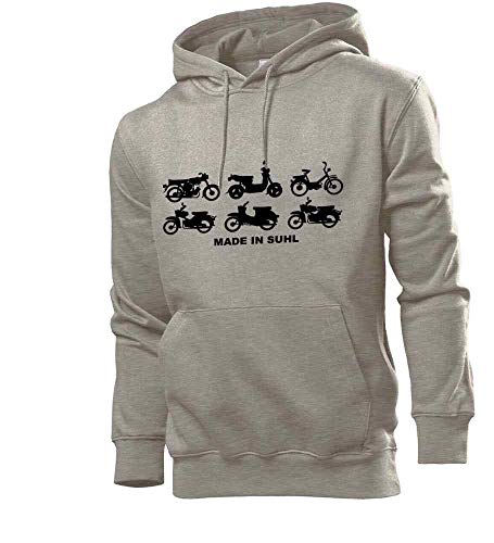 Generisch Made in Suhl Simson Mopeds Männer Hoodie Sweatshirt Grau XL von shirt84