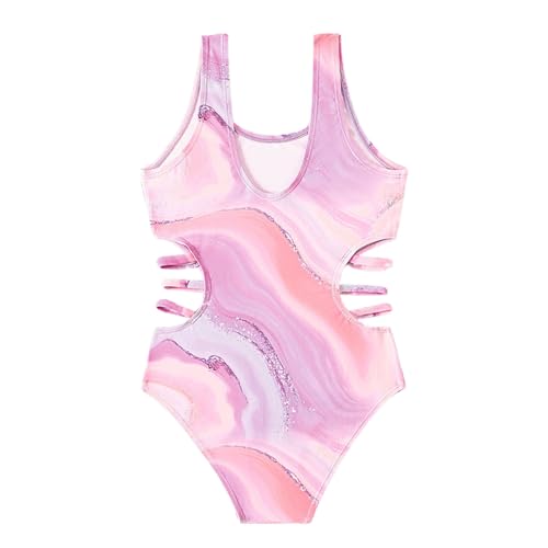 Generisch Mädchen 3er Set Sport Bikini Strand Bademode Badebekleidung Tankini-bademode-Set Bikinioberteil Und Triangel Bikinihose Modisch Gedruckt Schnell Trocknend Sets Sports 8-12 Jahre von Generisch