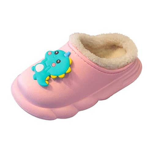 Generisch Mädchen Hausschuhe Winter Weiche Sohle Cartoon Design Bequeme Clogs Für Kleinkinder Indoor Outdoor Tragen (Red, 33.5 Big Kids) von Generisch
