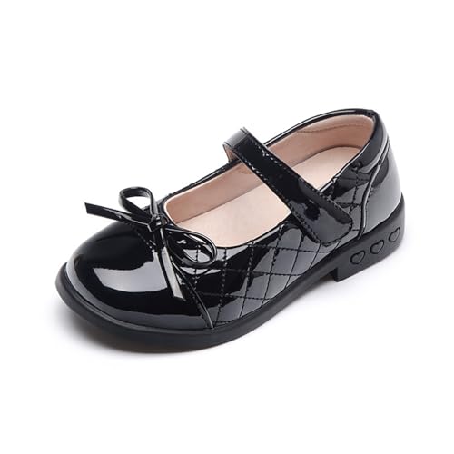 Generisch Mädchen-Kleiderschuhe Mädchen Mary Jane Flache Schuhe Ballerinas Flache Party-Schulschuhe mit Schleife für Kleinkinder/kleine Kinder/große Kinder von Generisch