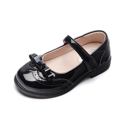 Generisch Mädchen-Kleiderschuhe Mädchen Mary Jane Flache Schuhe Ballerinas Flache Party-Schulschuhe mit Schleife für Kleinkinder/kleine Kinder/große Kinder von Generisch