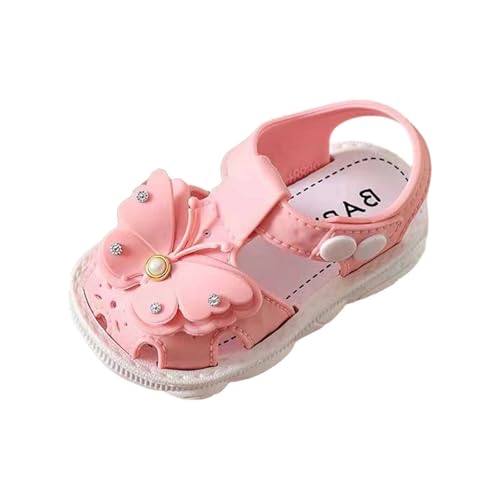 Generisch Mädchen Sandalen für Kleinkinder 1-3 Jahre Atmungsaktiv Leicht Bequem Alltagstauglich Sommer Outdoor Schuhe Lässig Freizeit (Red, 18 Infant) von Generisch