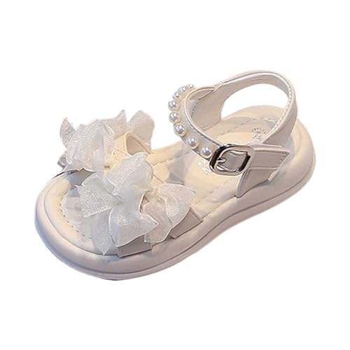 Generisch Mädchen-Sandalen für den Alltag leicht atmungsaktiv bequem für Schule Outdoor Freizeit sommerliche Kinderschuhe 4-12 Jahre (Beige, 34 Big Kids) von Generisch