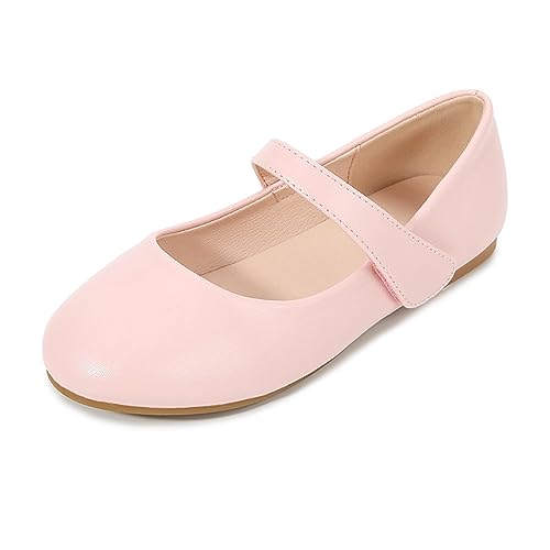 Generisch Mädchen Schuhe Weiche Sohlen rutschfeste Kinderlederschuhe Mary Jane Schuhe Mädchen Kleidschuhe Kinder,Kleinkind, Hochzeit Low Heel Prinzessin Flacheschuhe Anti-Rutsch Licht Bequeme von Generisch