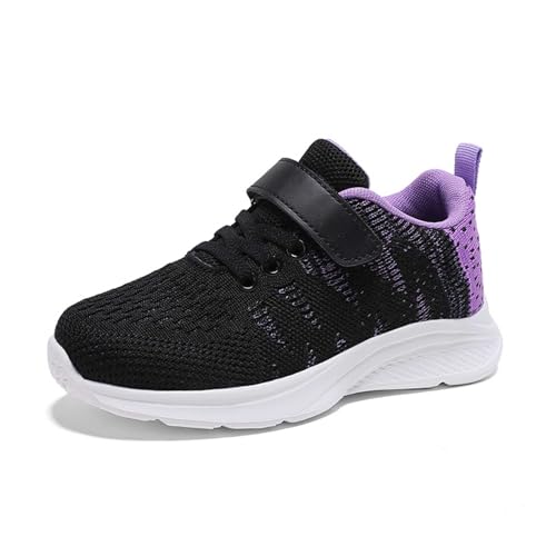 Generisch Mädchen Sneakers Leicht Bequem Atmungsaktiv Modisch Teenager Schuhe Für Schule Freizeit Alltagstrag Komfortabel Laufschuhe Mädchen 7-15 Jahre (Purple, 35 Big Kids) von Generisch