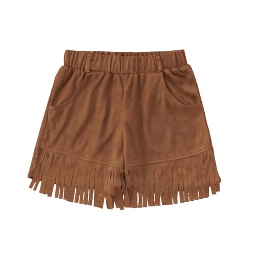 Generisch Mädchen Sommer Shorts,Taille Kurze Hose mit Gummibund Dünn Bequem Kurz Hosen Hot Pants Elastischem Bund Leichte Jogginghose Weites Bein Straight Leg Freizeithose Sweatshorts für 3-13 Jahre von Generisch