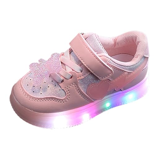 Generisch Mädchen Turnschuhe Laufschuhe Kinder Prinzessin Schuhe Mädchen Freizeit Schuhe Blinkende Kinderschuhe Mädchen Weicher Boden Lauflernschuhe Babyschuhe Barfußschuhe Kinder Outdoor Sportschuhe von Generisch
