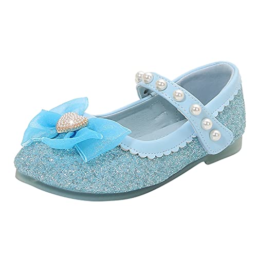 Generisch Mädchenschuhe Lederschuhe Einzelschuhe Tanzschuhe Mädchen Performance Schuhe Kinderschuhe Mädchen 34 (Blue, 26 Toddler) von Generisch