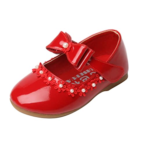 Generisch Mädchenschuhe Lederschuhe Einzelschuhe Tanzschuhe Mädchen Performance Schuhe Schuhe Für Mädchen (Red, 26 Toddler) von Generisch