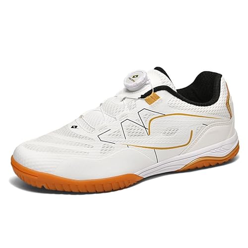 Generisch Männer Badminton Schuhe Leichte und rutschfeste Sportschuhe für Männer Professionelle Tischtennisschuhe (Platin Gold,38) von Generisch
