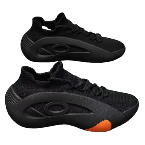 Generisch Männer Schuhe atmungsaktive Netz erhöhen Rutschschutz Arbeitsschuhe Sport Freizeit Socken Schuhe (schwarz,43) von Generisch