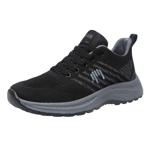 Generisch Männer Sport Schuhe Netz Fly Woven Frühling Bequeme Atmungsaktive Leichte Lauf Herrensneaker Trekkingschuhe Wanderschuhe (Black Gr.40) von Generisch