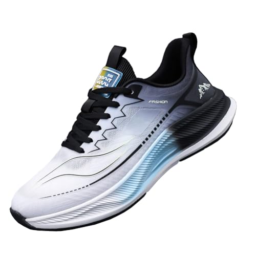 Generisch Männer Sportschuhe Casual Mesh weiche Sohle leichte atmungsaktive Anti Rutsch Schock absorbierende Laufschuhe (Blau,43) von Generisch