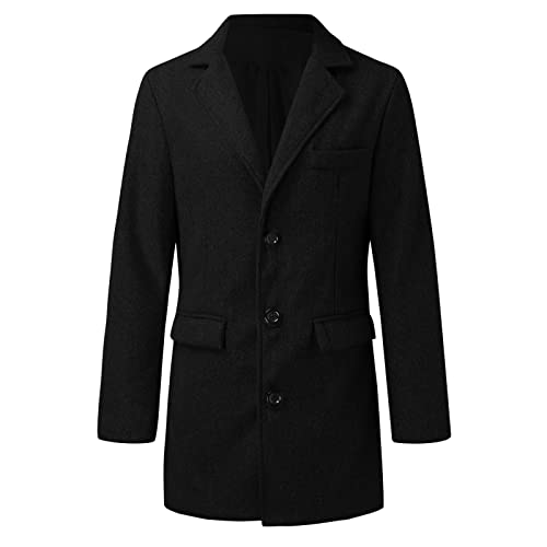 Generisch Männer Warmer Wollmantel,-Mäntel Casual Winter Business Slim Fit Jacke Wintermantel Herren Warm Daunenmantel Herren Für Schulanfängerinnen von Generisch