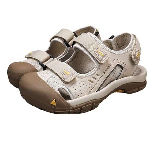Generisch Männer überdimensionierte Sandalen im Freien Zehe Sport Strandschuhe atmungsaktive und rutschfeste Mesh Wasser Watten und Fluss Tracing Schuhe (Weiß,44) von Generisch