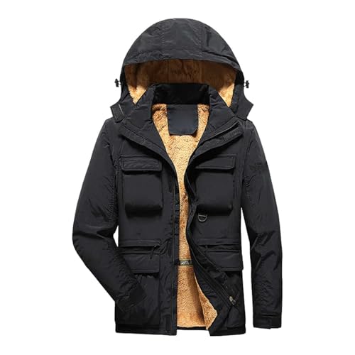 Generisch Male Parka Langer Kapuzen-Coat Mantel Arbeitsjacke Wasserdicht Steppjacke Herren 4Xl Softshell Fahrradjacke Herren Übergangsjacke Für Herren Sportliche Jacke Generisch Male Parka Langer Kapuzen-Coat Mantel Arbeitsjacke Wasserdicht Steppjacke Herren 4Xl Softshell Fahrradjacke Herren Übergangsjacke Für Herren Sportliche Jacke von Generisch