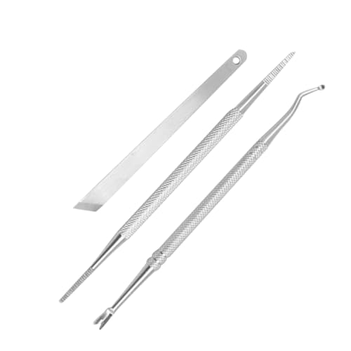 Generisch Maniküre 3 Teiliges Set Nagelhautschieber Schaber Nagelhautentferner Löffel Nagelhautreiniger Nagelhautentferner Und Abgestorbene Hautschieber von Generisch