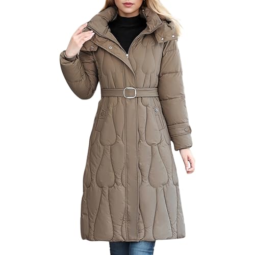Generisch mantel damen winter steppjacke damen warm steppmantel damen beige winterjacke lang damen gefütterte winterjacke damen damen-winterjacke cord mantel damen von Generisch