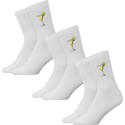 Generisch Margarita Cocktail Spritz - Atmungsaktive Sportsocken Tennissocken Crew Socks Baumwolle Socken von Generisch
