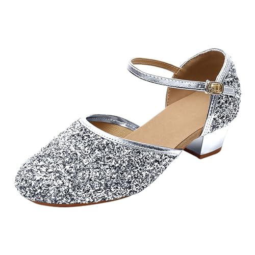 Generisch Mary Jane Halbschuhe FüR MäDchen Kinder Prinzessinnen Schuhe Elegant Festliche Kleidschuhe Rutschfeste Tanzschuhe Weicher Boden Abendschuhe Flats Atmungsaktive Performance Sommerschuhe von Generisch