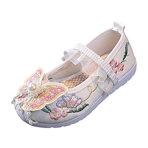 Generisch Mary Janes Mädchen Besticktes Blumendesign Flache Sohle Sandalenstyle Für Kulturelle Aufführungen Sommerevents Traditionelles Tragen Mädchen Schuhe von Generisch