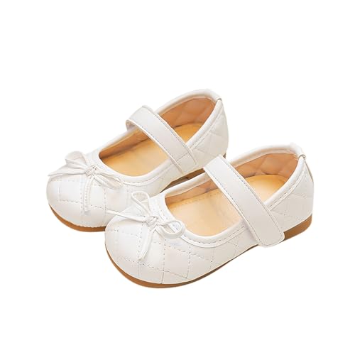 Generisch Mary Janes Mädchen Schleifendetail Einfarbiges Lederobermaterial Weiche Sohle Flaches Design Für Freizeit Schule Veranstaltungen Mädchen Schuhe von Generisch